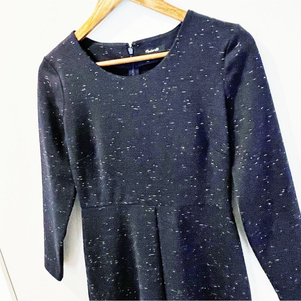 Madewell Gia Marled Fit & Flare Dress Navy Size 4 EUC - Picture 6 of 16
